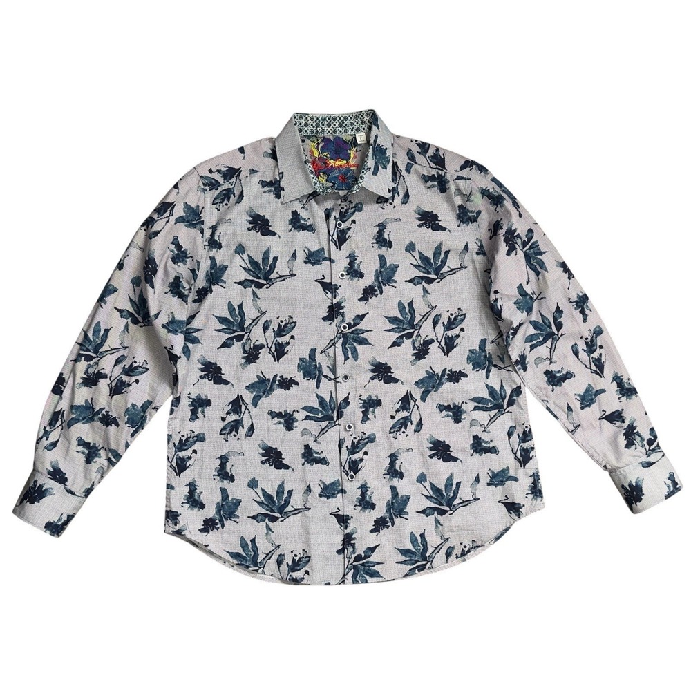 Robert Graham Craneway Multicolored Long Sleeve Shirt Flip Cuff‎ Size L